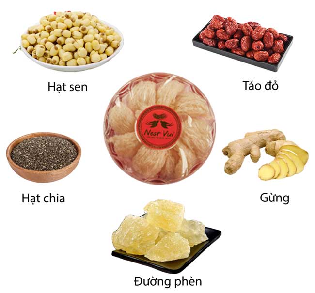 Cách Chưng Yến Với Táo Đỏ Hạt Sen Hạt Chia